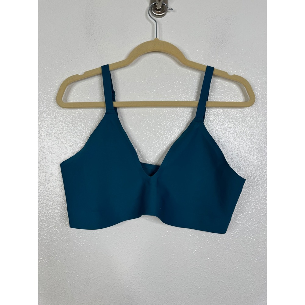 Parade Invisible Longline Bralette Teal Blue Wireless Seamless Bra XL RN159233